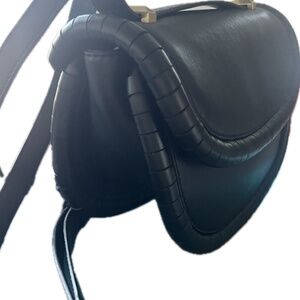 Vince Camuto Leather Black, whipstitch, Reversible duo Shoulder, Cross Body, New